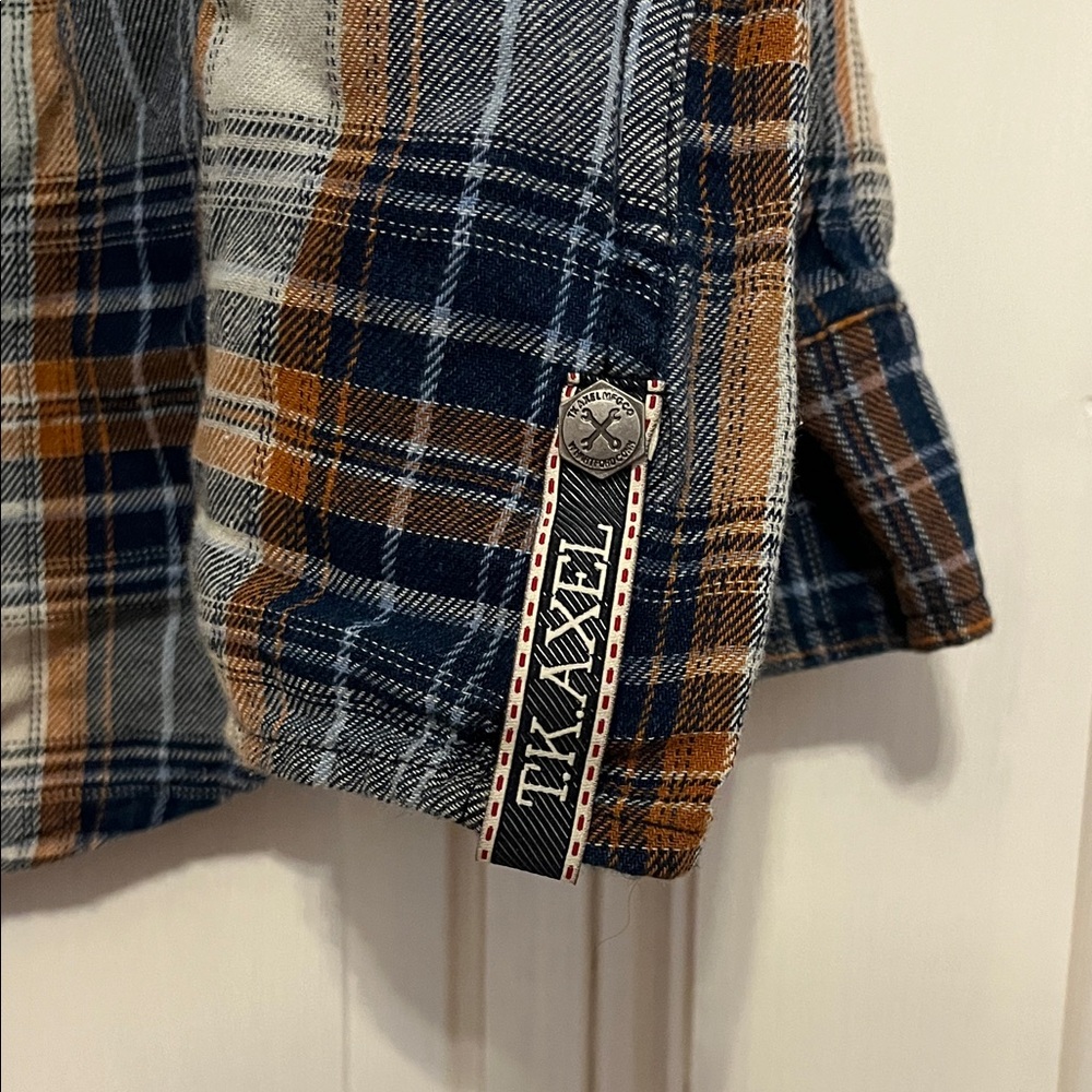 Travel Men's Casual Plaid Button Down Shirt - Blue and Brown